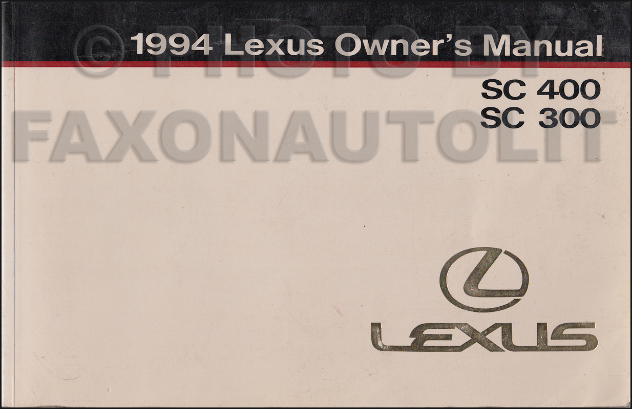 1994 Lexus SC 300 and SC 400 Wiring Diagram Manual Original