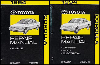 1994 Toyota Corolla Wiring Diagram Manual Original