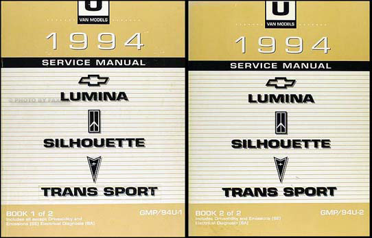 1995 Lumina Van Silhouette Trans Sport Shop Manual Set Chevy Olds Pontiac Repair