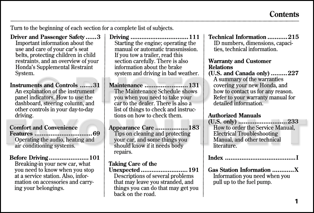 1995 Honda Accord Coupe Owner's Manual Original 2 Door