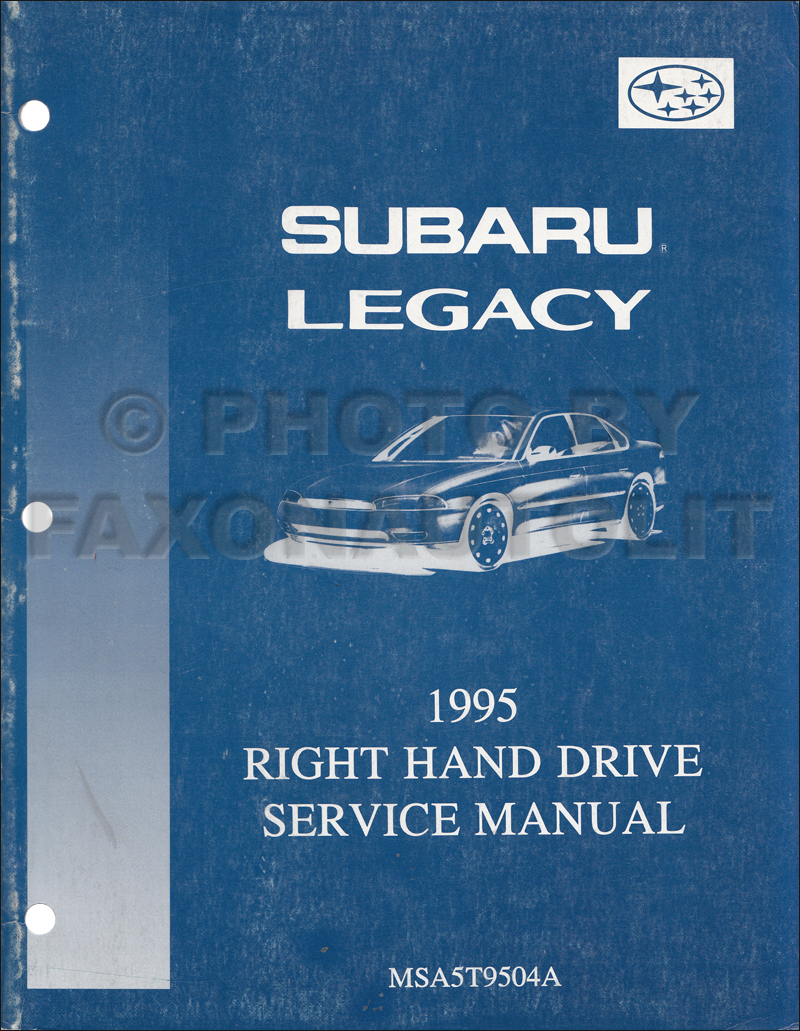 1995 Subaru Legacy Repair Shop Manual Right Hand Drive Supplement Original