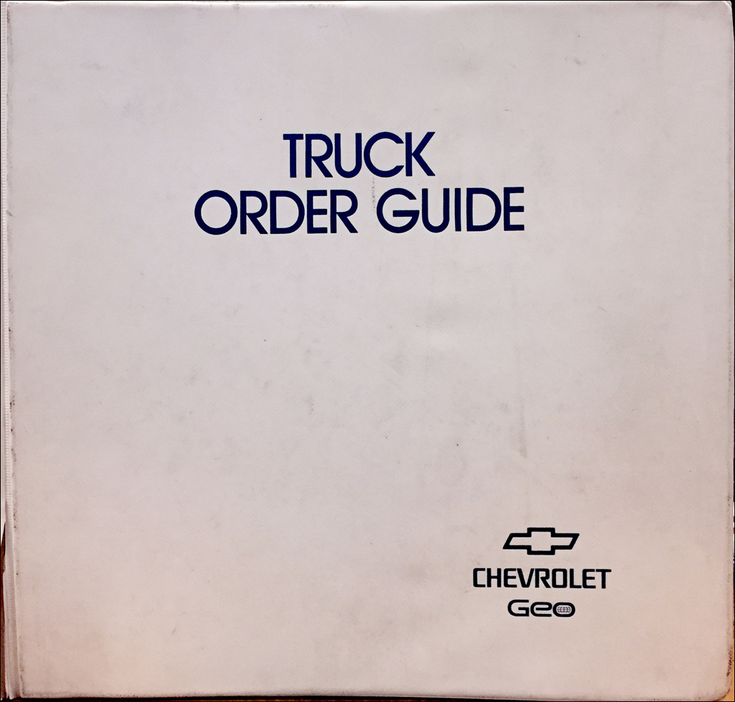 1996 Chevrolet Truck Order Guide Dealer Album Original $99.00