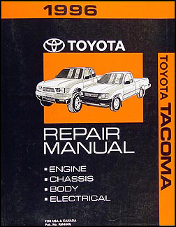 1996 Toyota Tacoma Pickup Wiring Diagram Manual Original