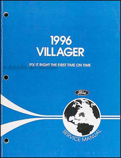 1996 Mercury Villager Repair Shop Manual Original