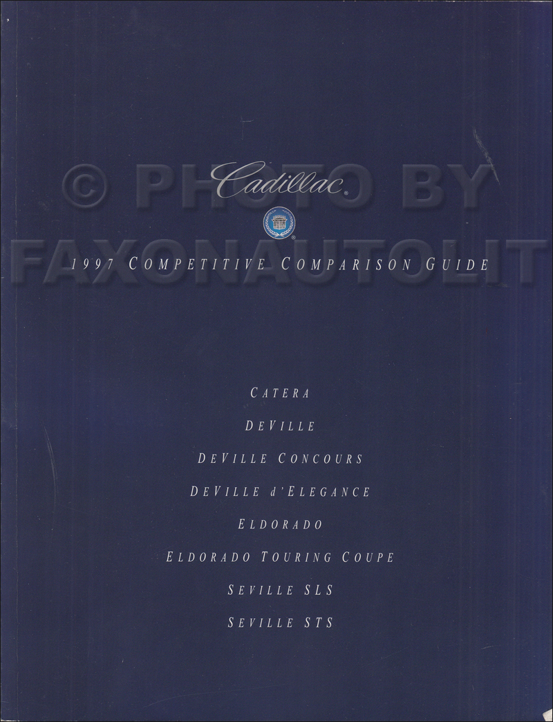 1997 Cadillac Competitive Comparison Guide Original Dealer Album