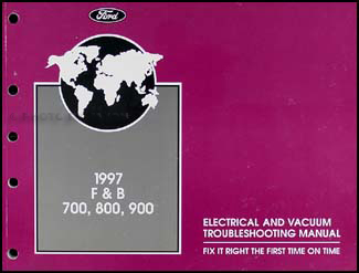 1997 Ford F-800 (COWL) and B-800 Foldout Wiring Diagram ... ford f800 truck wiring diagrams 