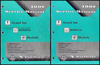 1997 Pontiac Grand Am SE & GT Original Owner's Manual