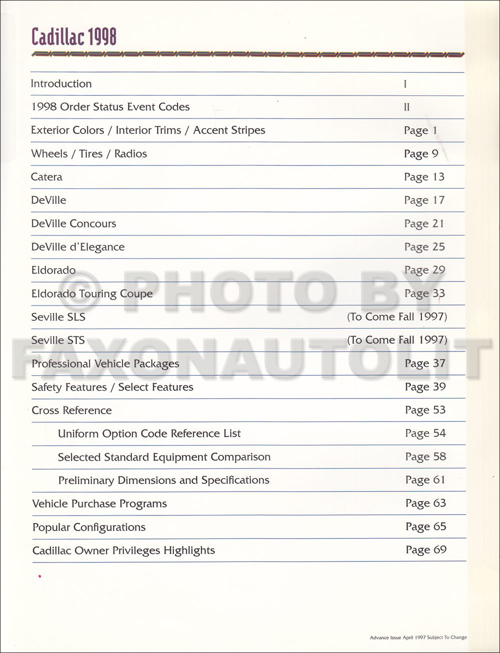 Table of Contents