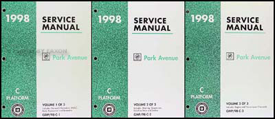 1998 Buick Park Avenue Repair Shop Manual Original 3 Volume Set