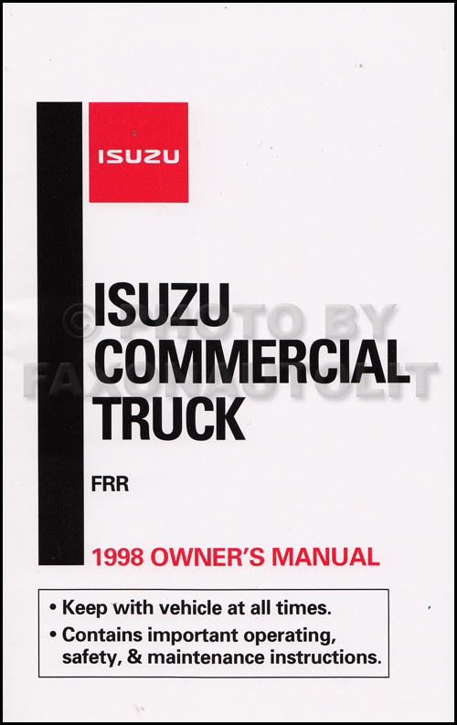 1998 Isuzu CV Truck Owner's Manual Original Reference Book NPR FRR FSR