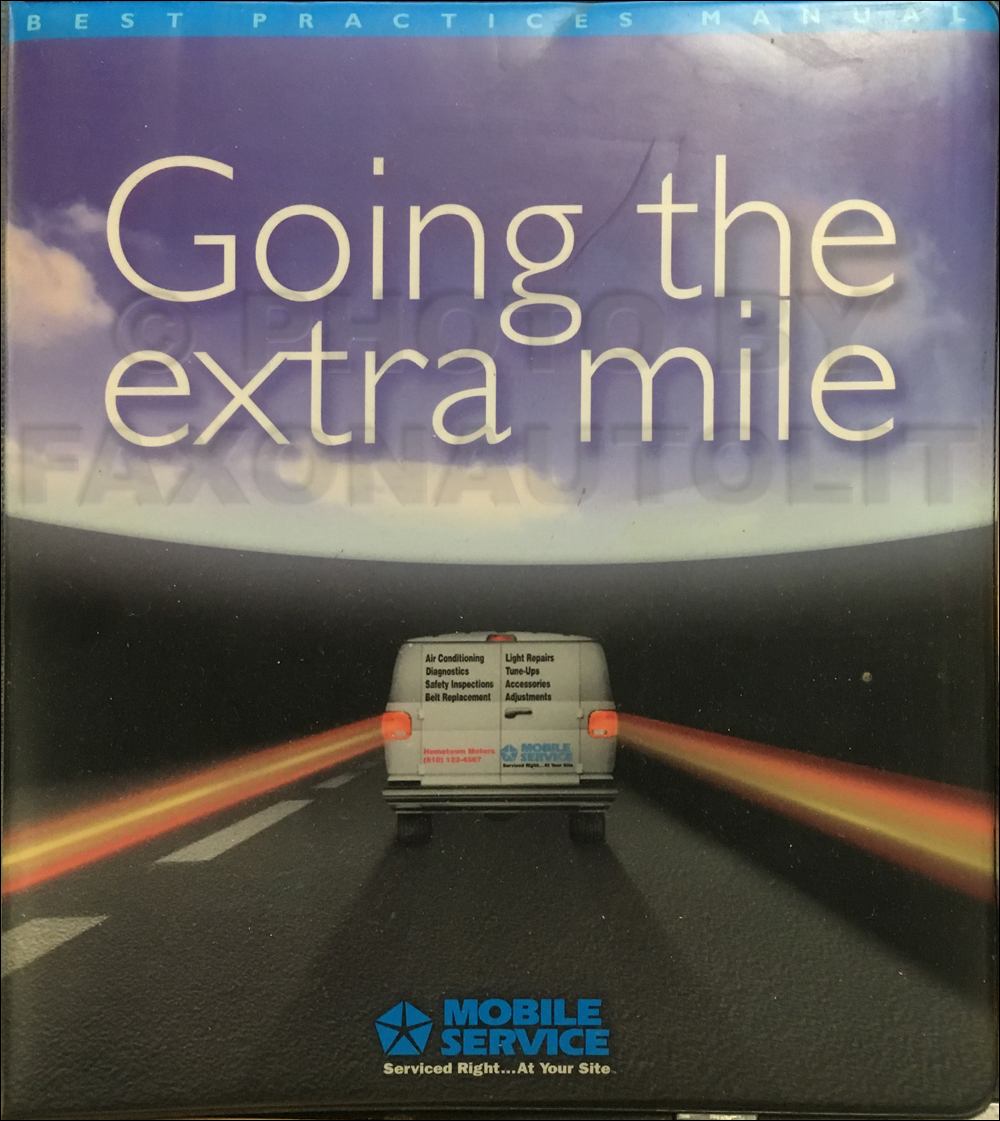 1998 Mopar Mobile Service Best Practices Manual Original