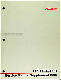 1998 Acura Integra Repair Shop Manual Original