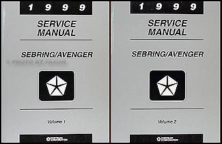 2000 Chrysler Sebring Dodge Avenger Factory Service Shop Manual 2-Volume Set