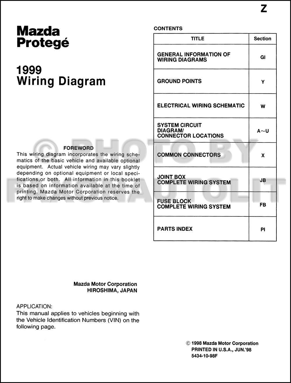 1999 mazda protege car stereo wiring diagram