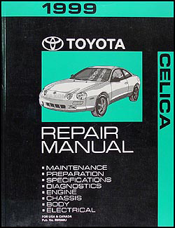 1995-1999 Toyota Celica Convertible Repair Shop Manual Original Supplement