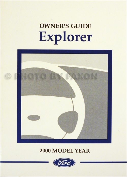 2000 Ford Explorer Owner S Manual Original