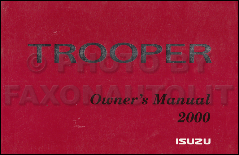 2000 Isuzu Trooper Electrical Troubleshooting Manual Original