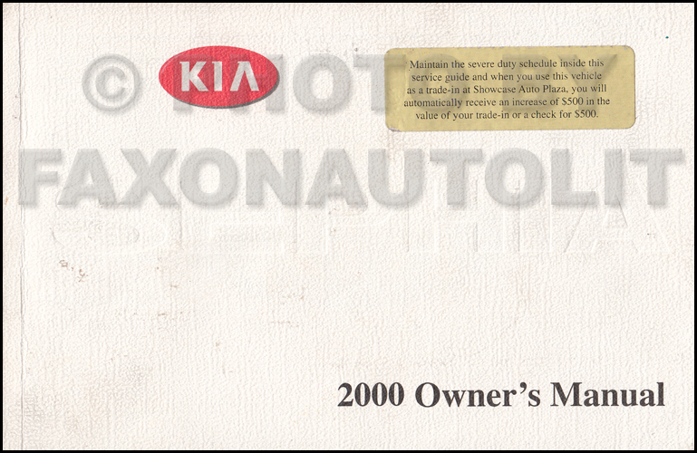 2000 Kia Sephia Electrical Troubleshooting Manual Original