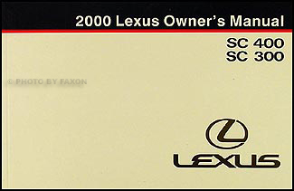 2000 Lexus SC 300 and SC 400 Wiring Diagram Manual SC300 SC400