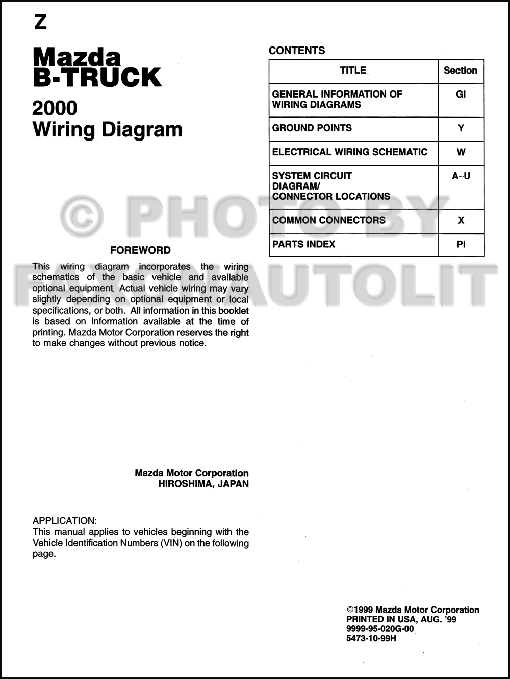 Mazda B3000 Wiring Diagram - Wiring Diagram