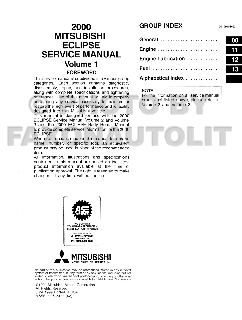 2000 Mitsubishi Montero Sport Repair Shop Manual Set Factory Reprint