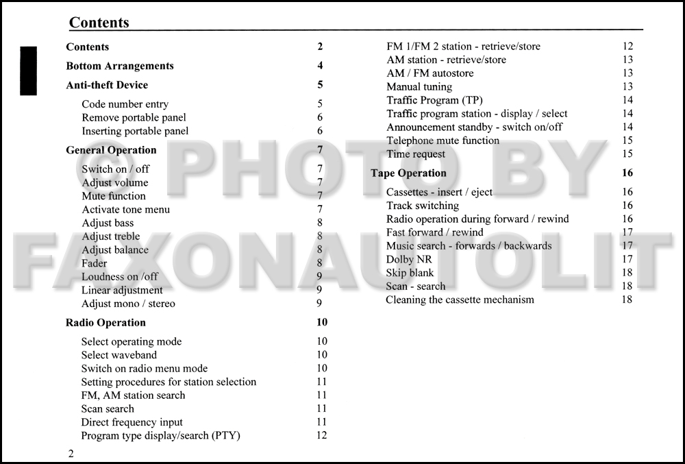 2000 Porsche CDR 220 CR220 Radio Owner's Manual Original