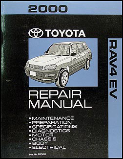 2000 Toyota RAV4 EV Repair Shop Manual Original