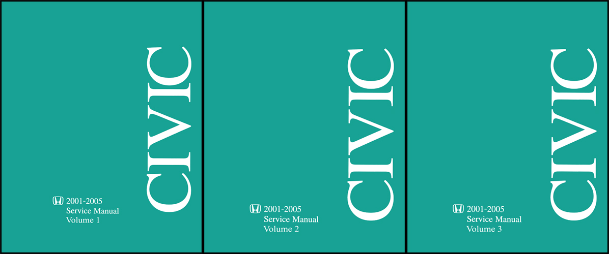 20012005 Honda Civic Repair Shop Manual Reprint 3 Volume Set