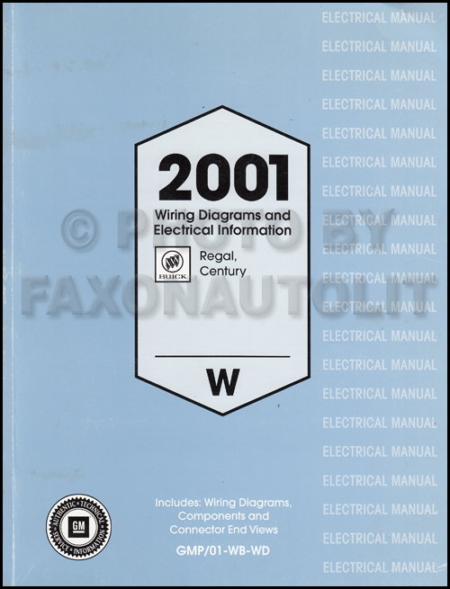 2001 Buick Regal and Century Wiring Diagram Manual Original