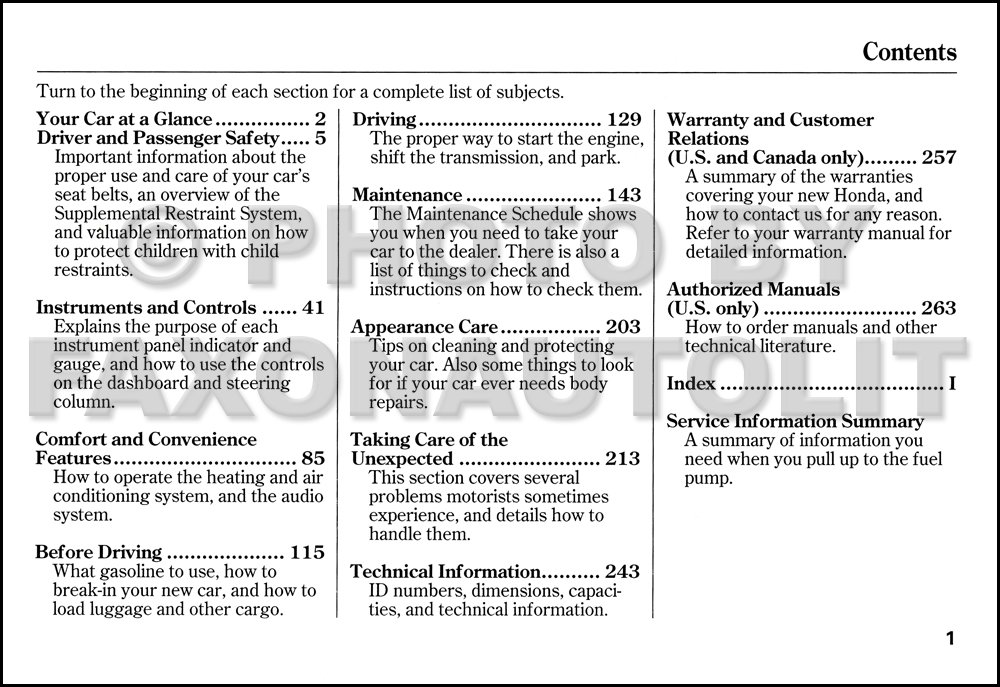 2001 Honda S2000 Owner's Manual Original