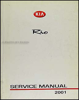 2001 Kia Rio Repair Shop Manual Original