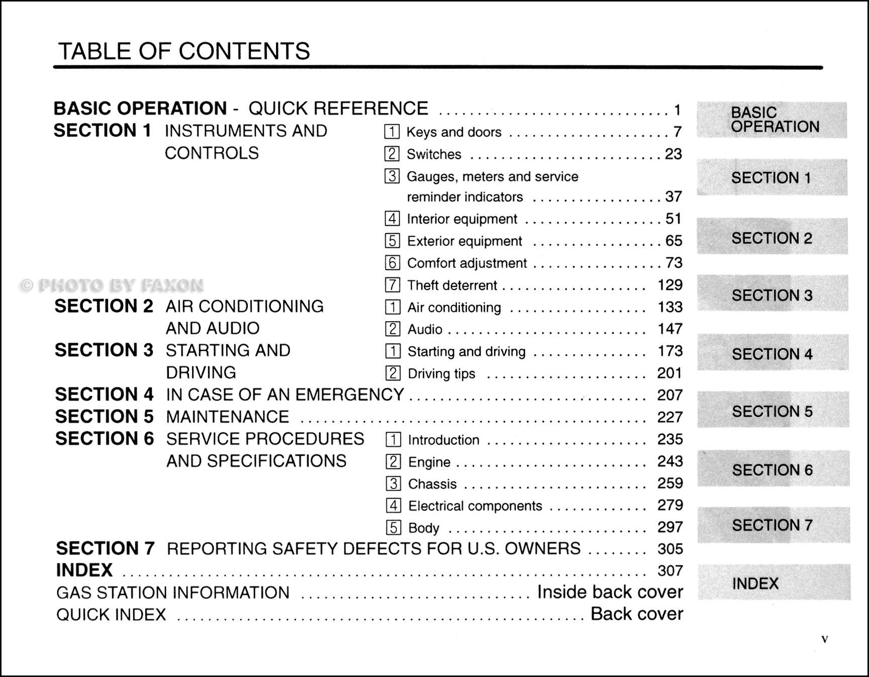 Lexus Gs 300 Owners Manual