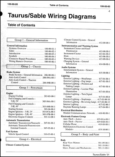 2003 ford taurus workshop manual