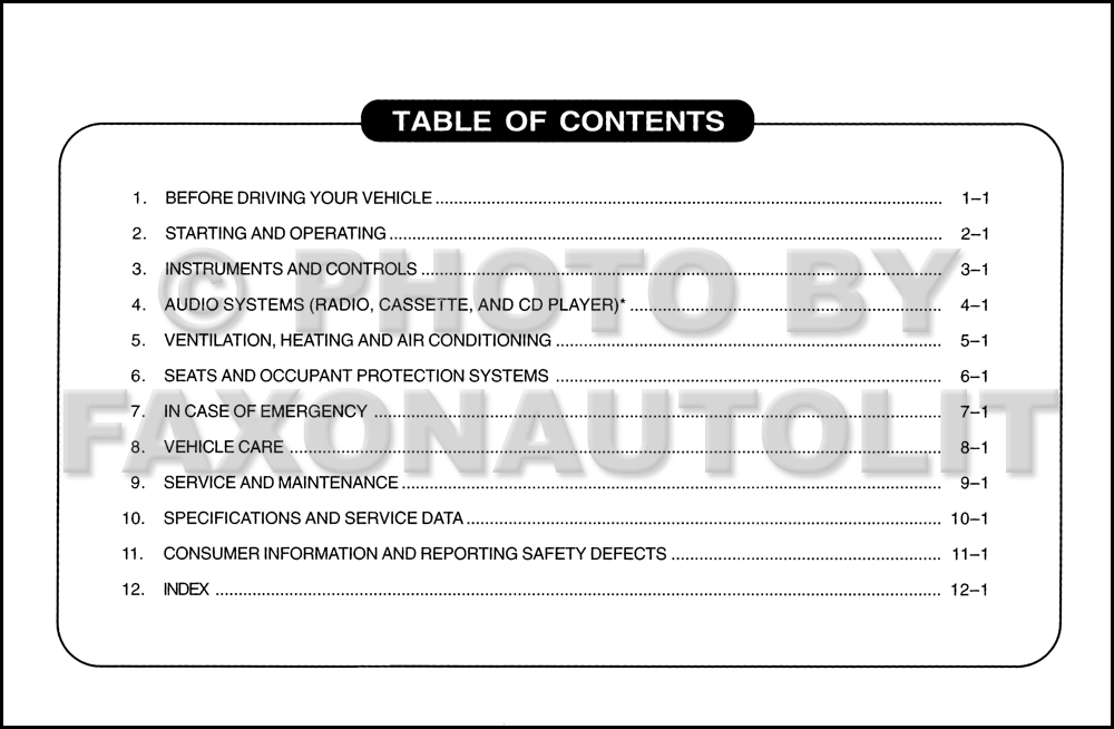 2002 Daewoo Leganza Owner's Manual Original