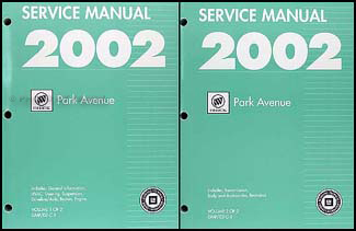 2002 Buick Park Avenue Repair Shop Manual Original 2 Volume Set