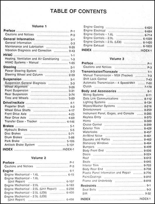 2002 chevy tracker manual