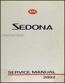 2002 Kia Sedona Repair Shop Manual Original