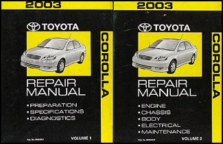 2003 Toyota Corolla Wiring Diagram Manual Original