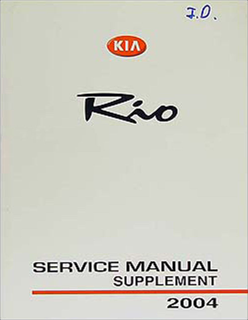 2004 Kia Rio Repair Shop Manual Original Supplement