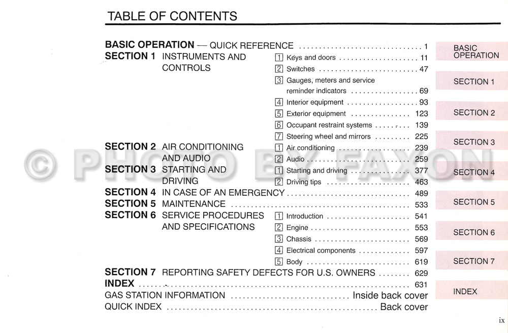 2004 Lexus RX 330 Owners Manual Original