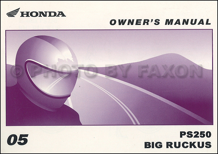 Honda Ruckus Owners Manual