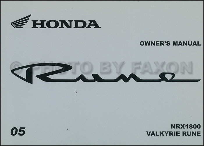 Honda Owners Manual >> 2005 Honda Rune Motorcycle Owner S Manual Original Nrx1800 Valkyrie Honda Owners Manual >> 2005 Honda Rune Motorcycle Owner S Manual Original Nrx1800 Valkyrie