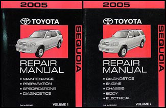 2005 Toyota Sequoia Repair Shop Manual Original Set