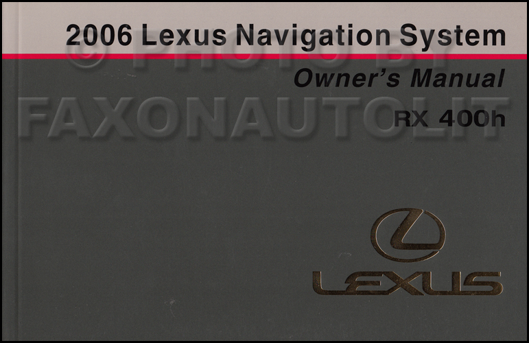 2006 lexus rx400h manual pdf