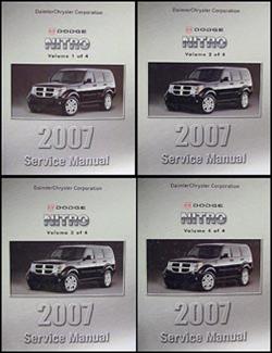 2007 Dodge Nitro Repair Shop Manual 4 Vol Set Original