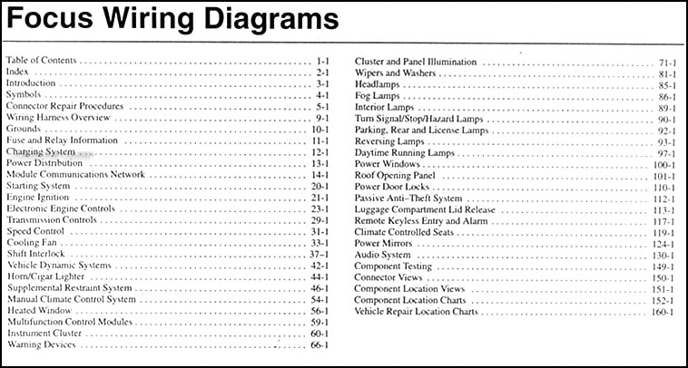 2007 Ford Focus Wiring Diagram Manual Original