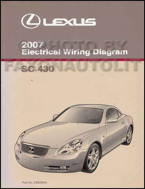 2007 Lexus SC 430 Repair Shop Manual Original 3 Volume Set