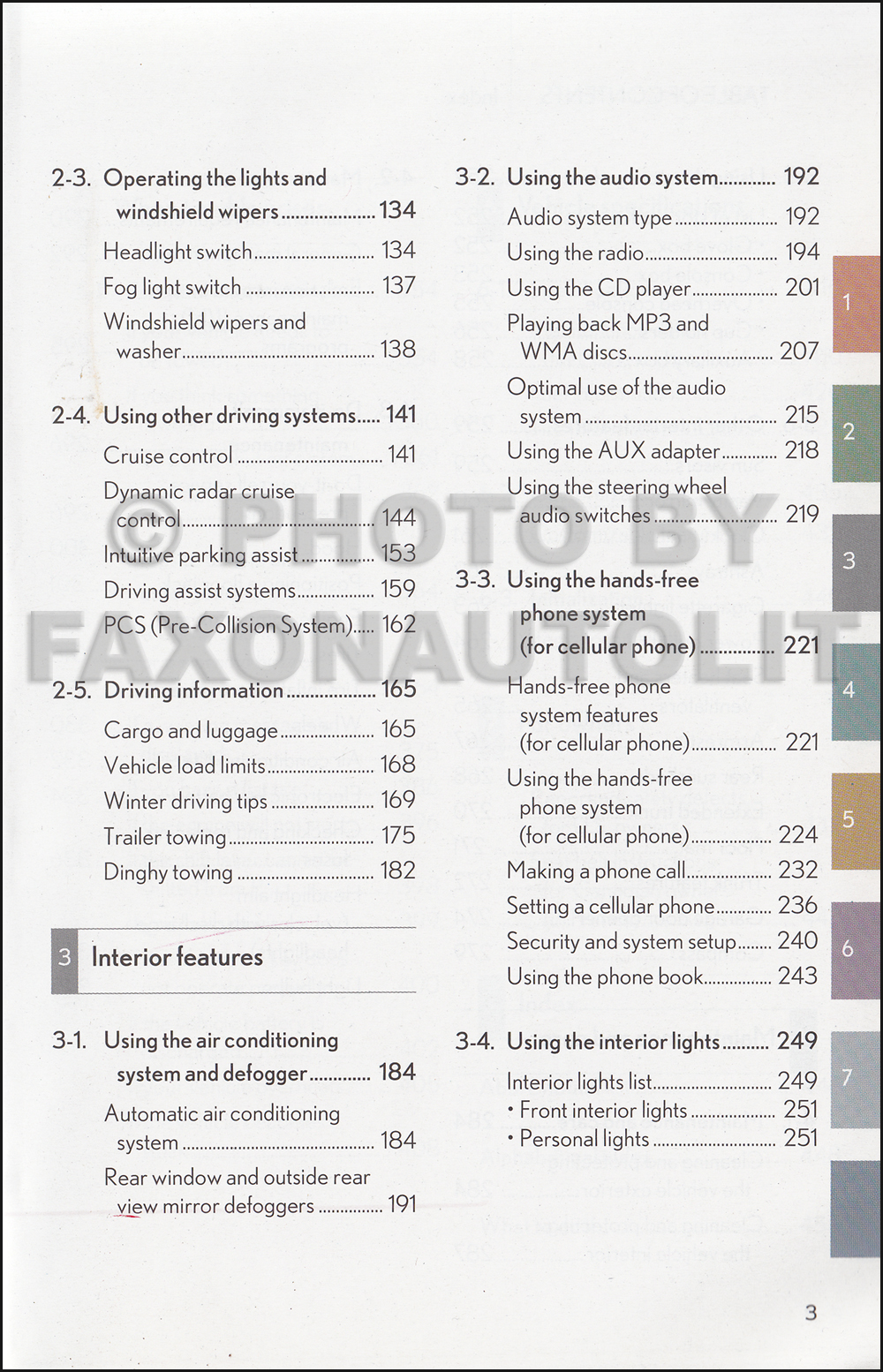 2008 Lexus ES 350 Owners Manual Original