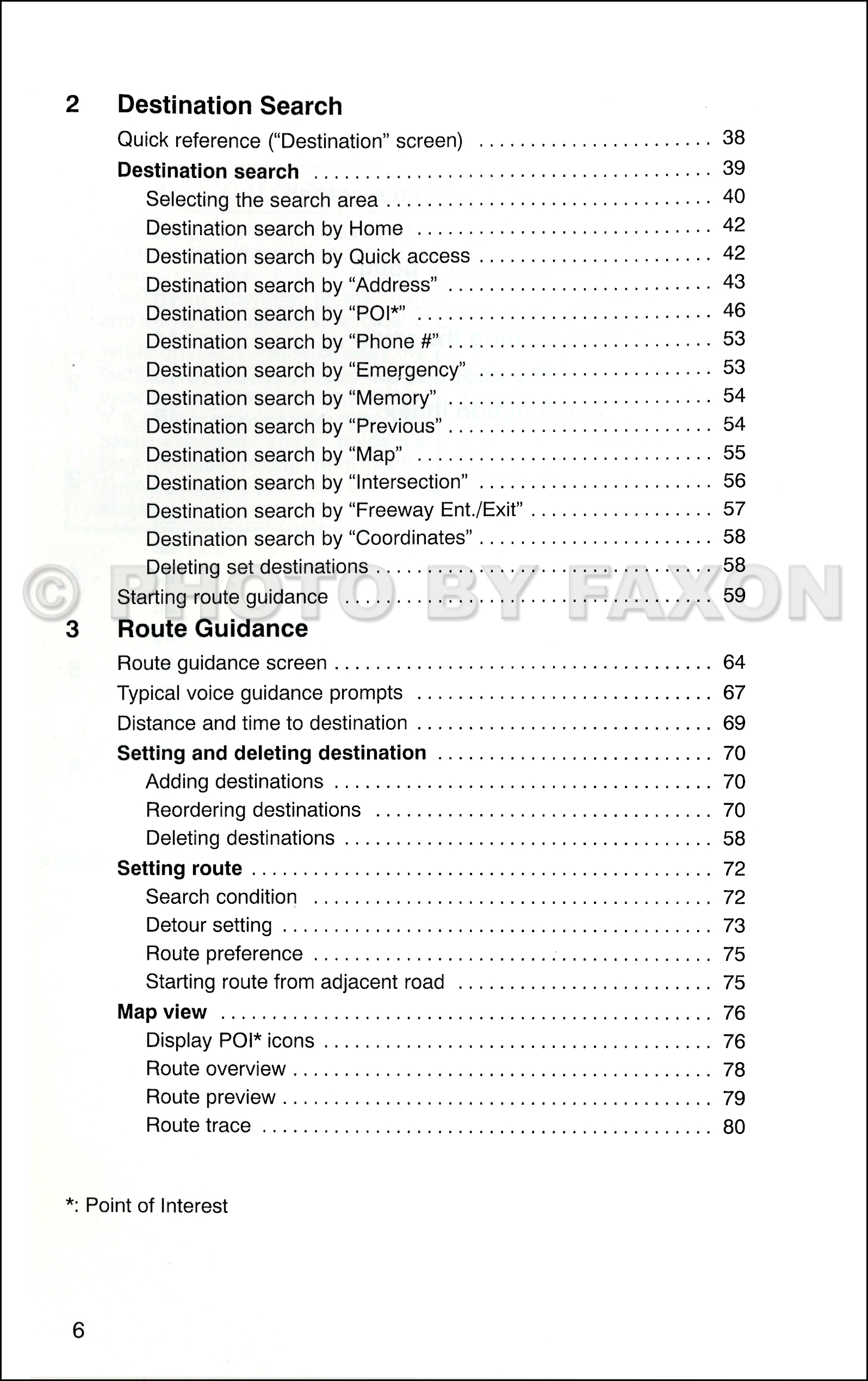 2008 Lexus GS 460/350/450H Navigation System Owners Manual Original · Table of Contents Page · Table of Contents Page