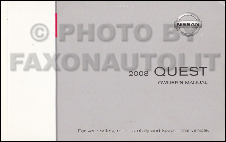 2005 nissan quest owners manual